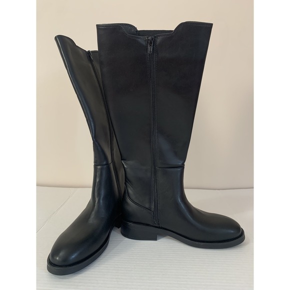 Steve Madden Womens Black Faux Leather Tall Knee-High Boots Size 9 - Picture 3 of 4